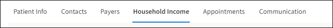 The Household Income tab with a blue underline 